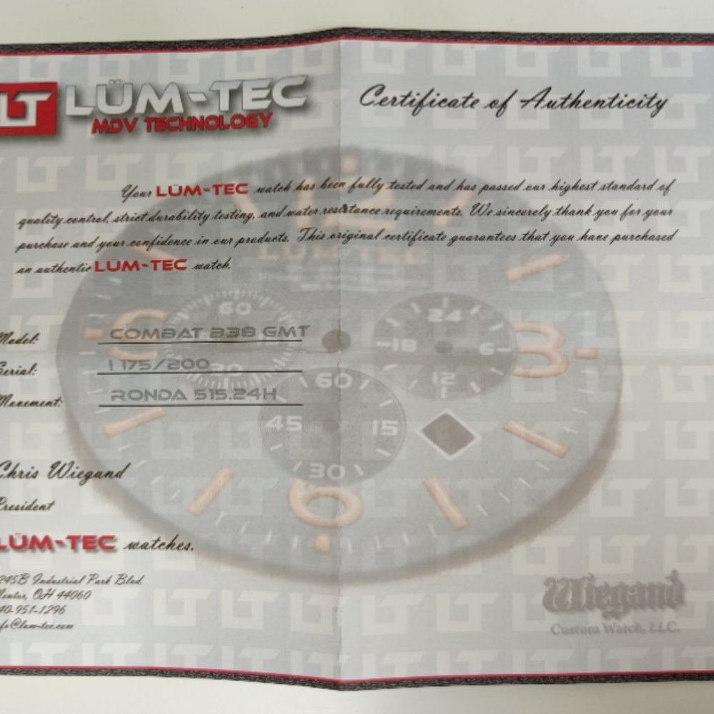 Lum-Tec Combat B38 GMT Watch - Picture 11 of 14